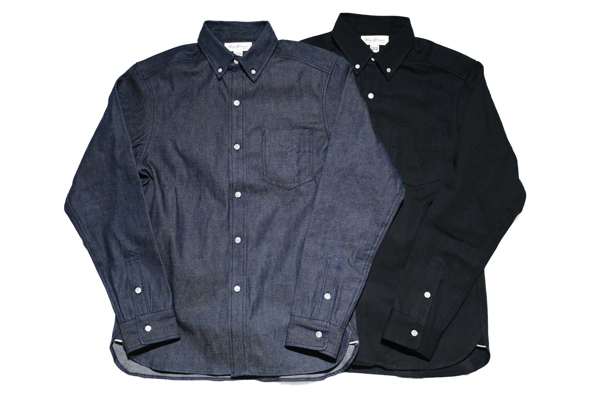 Unique Garment 12oz Selvage Denim 'Gatsby' Oxford Shirt (Grand Indigo)