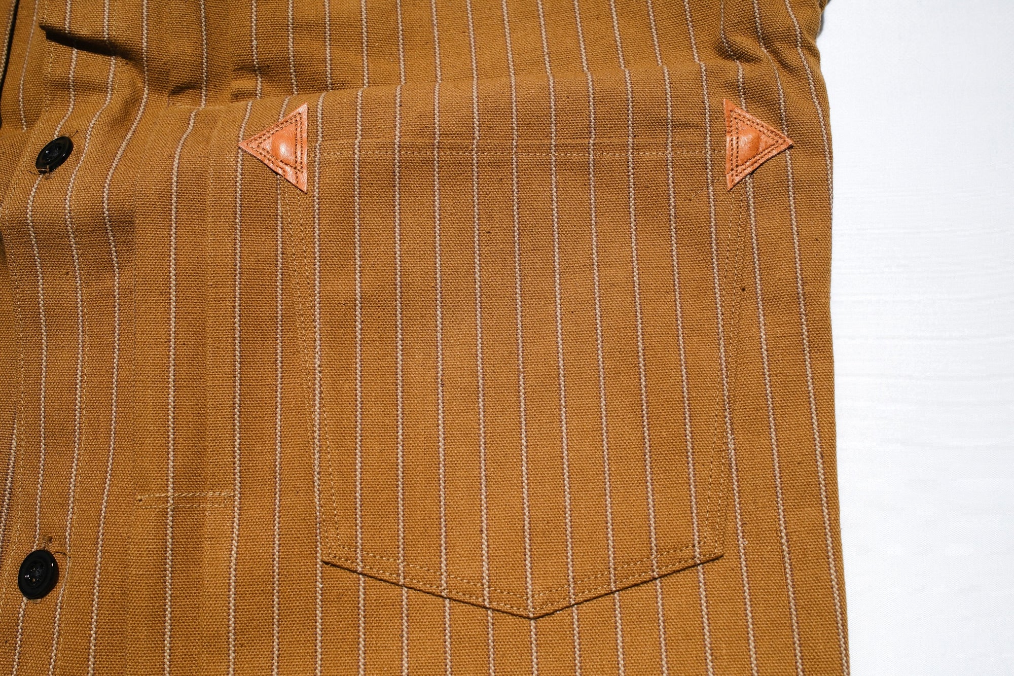 Warehouse Co. 11oz "Greenebaum" Leather Bound Selvage Duck Canvas Blouse
