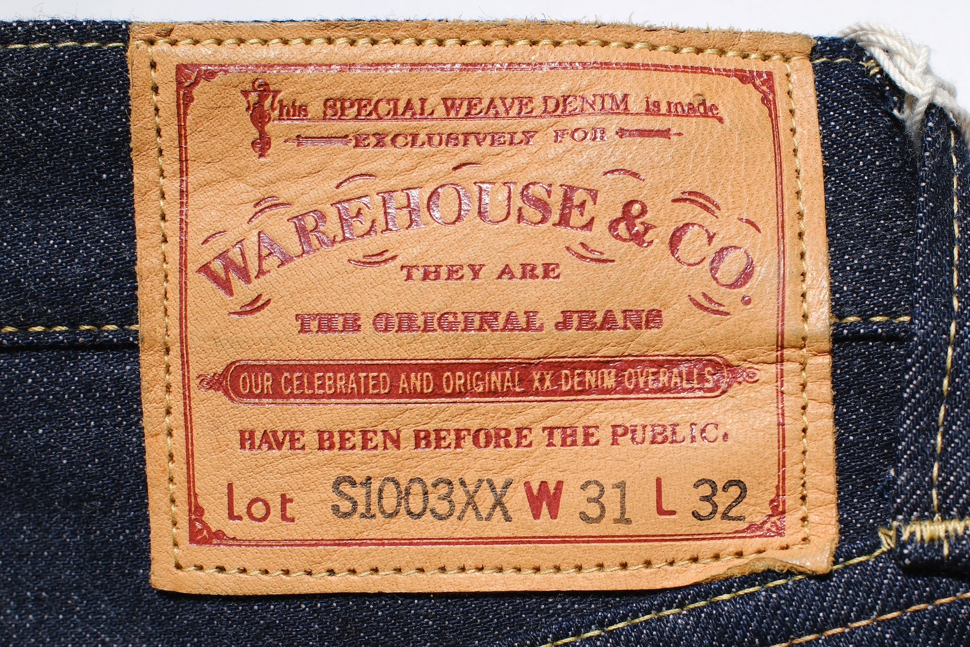 Warehouse Co. 14oz S1003XX “30TH ANNIVERSARY” Indigo Dyed WWII Denim (Classic Straight fit)