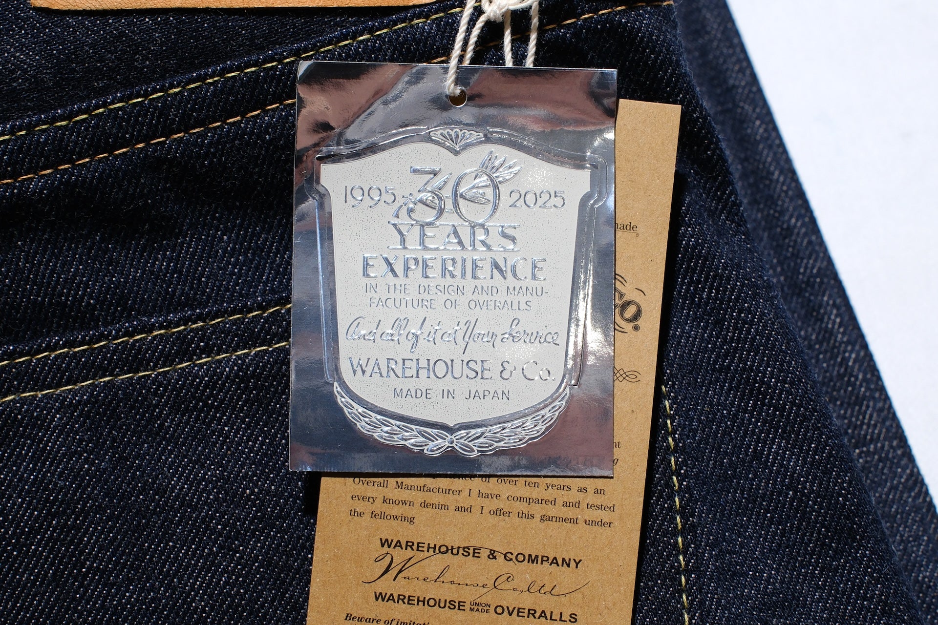 Warehouse Co. 14oz S1003XX “30TH ANNIVERSARY” Indigo Dyed WWII Denim (Classic Straight fit)