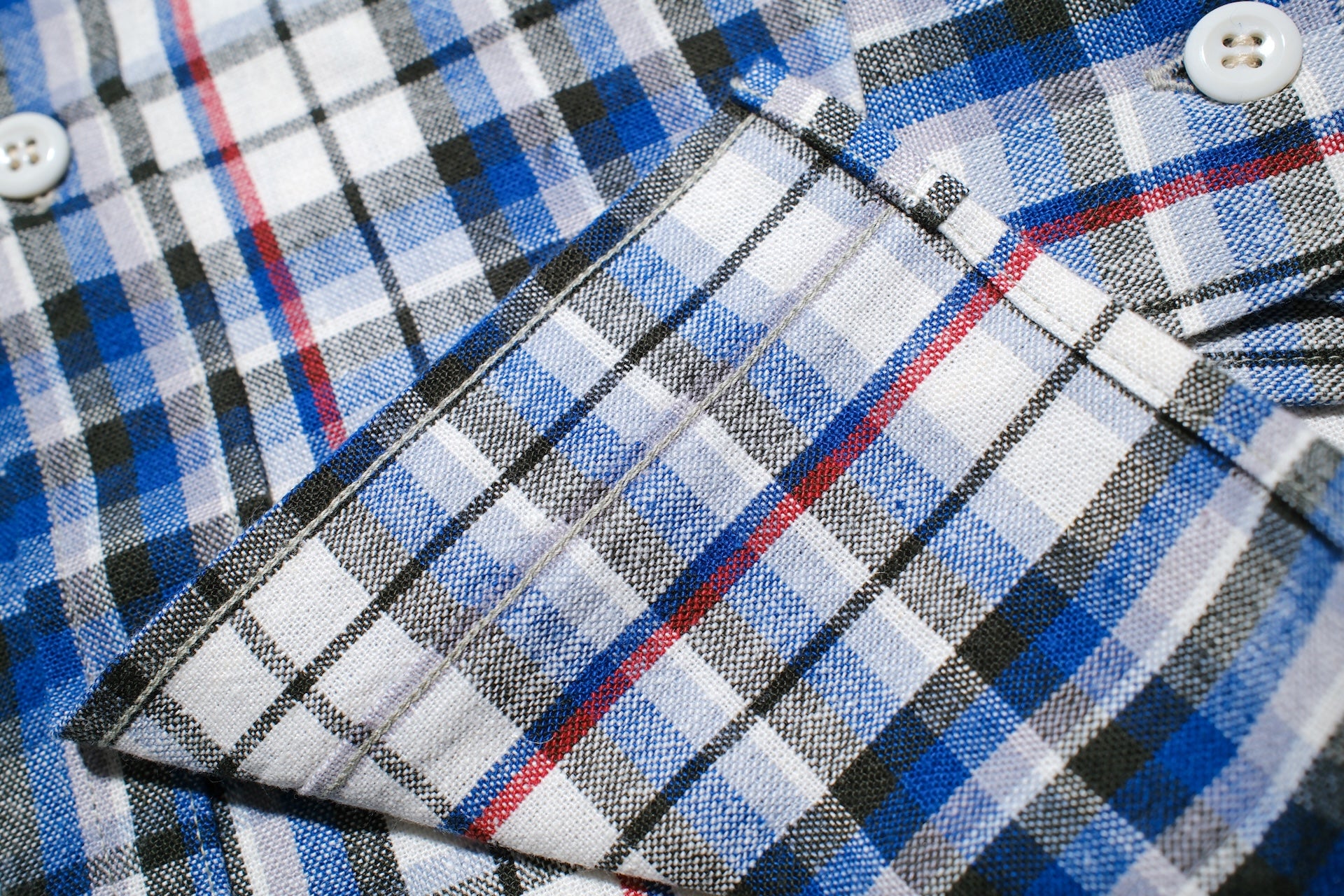 Warehouse 8oz Selvage Cotton/Linen Selvage Plaid L/S Work Shirt (Smoky Blue)