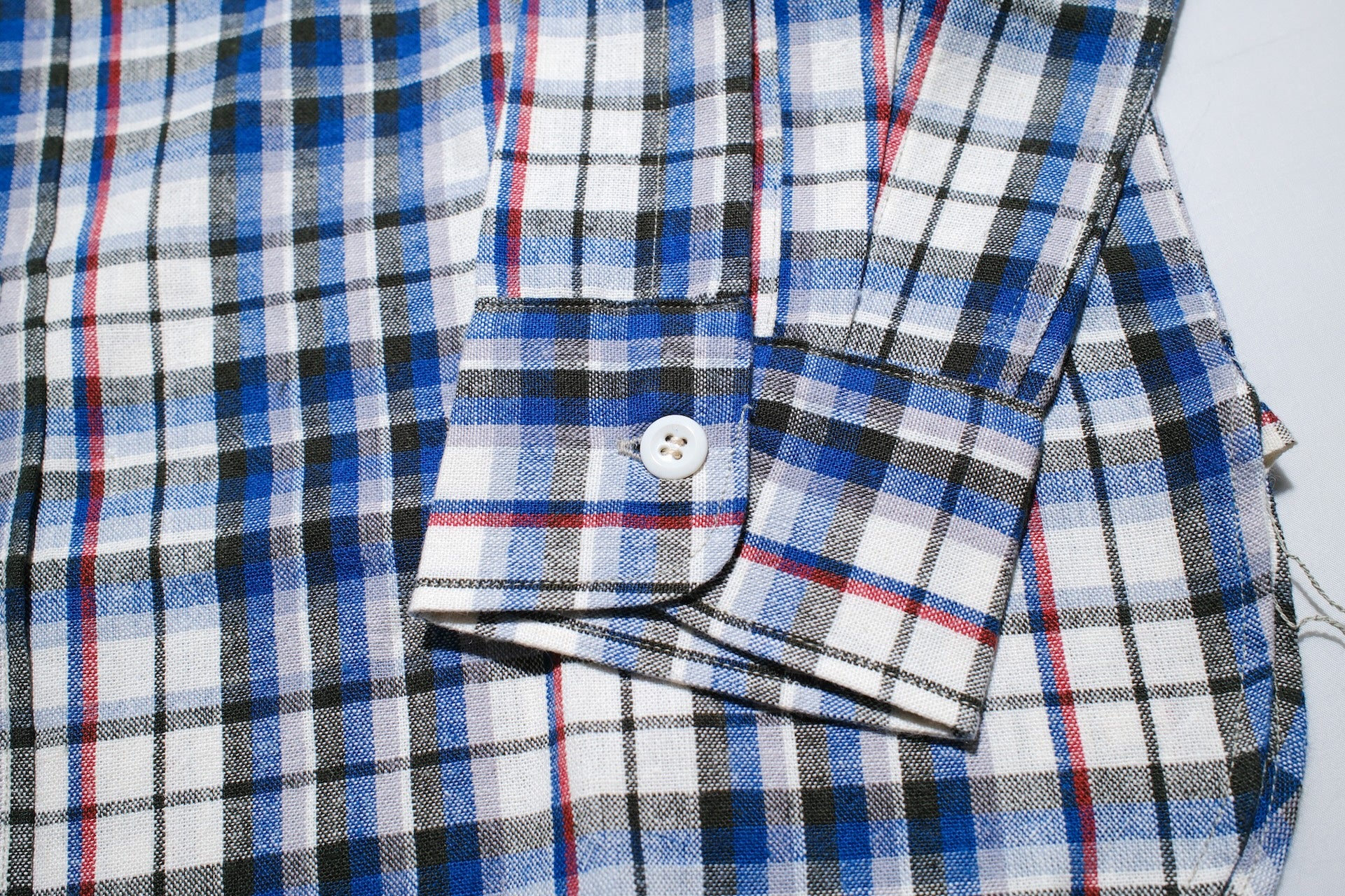 Warehouse 8oz Selvage Cotton/Linen Selvage Plaid L/S Work Shirt (Smoky Blue)