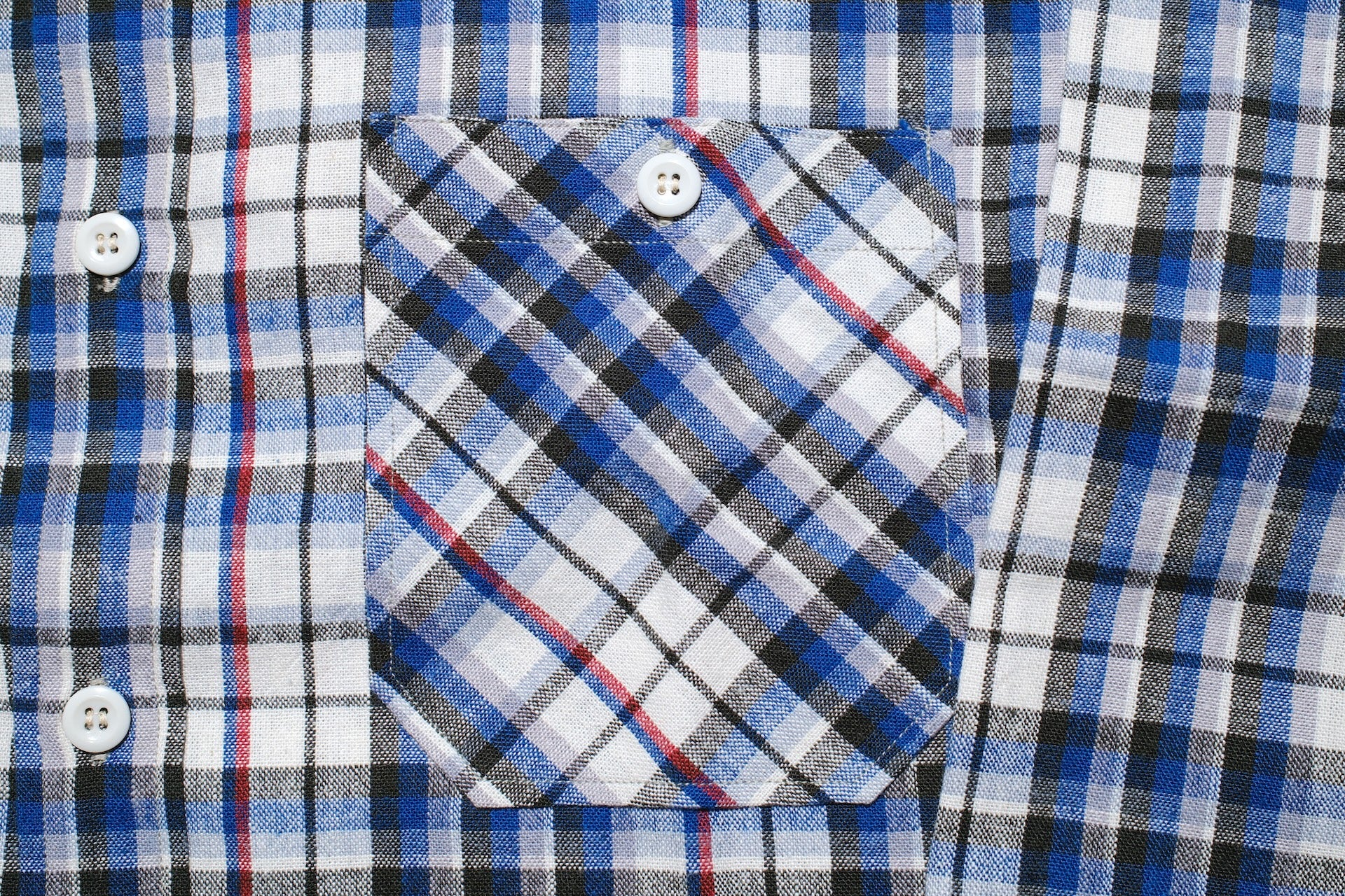Warehouse 8oz Selvage Cotton/Linen Selvage Plaid L/S Work Shirt (Smoky Blue)