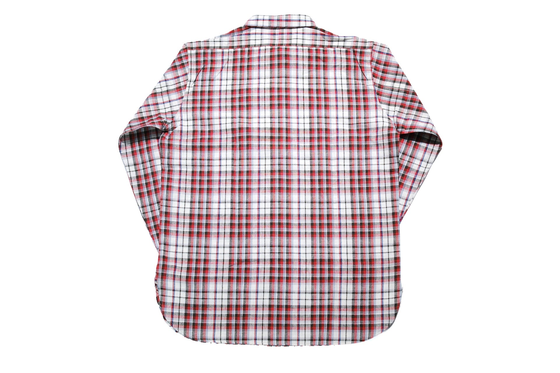 Warehouse 8oz Selvage Cotton/Linen Selvage Plaid L/S Work Shirt (Pinky Red)