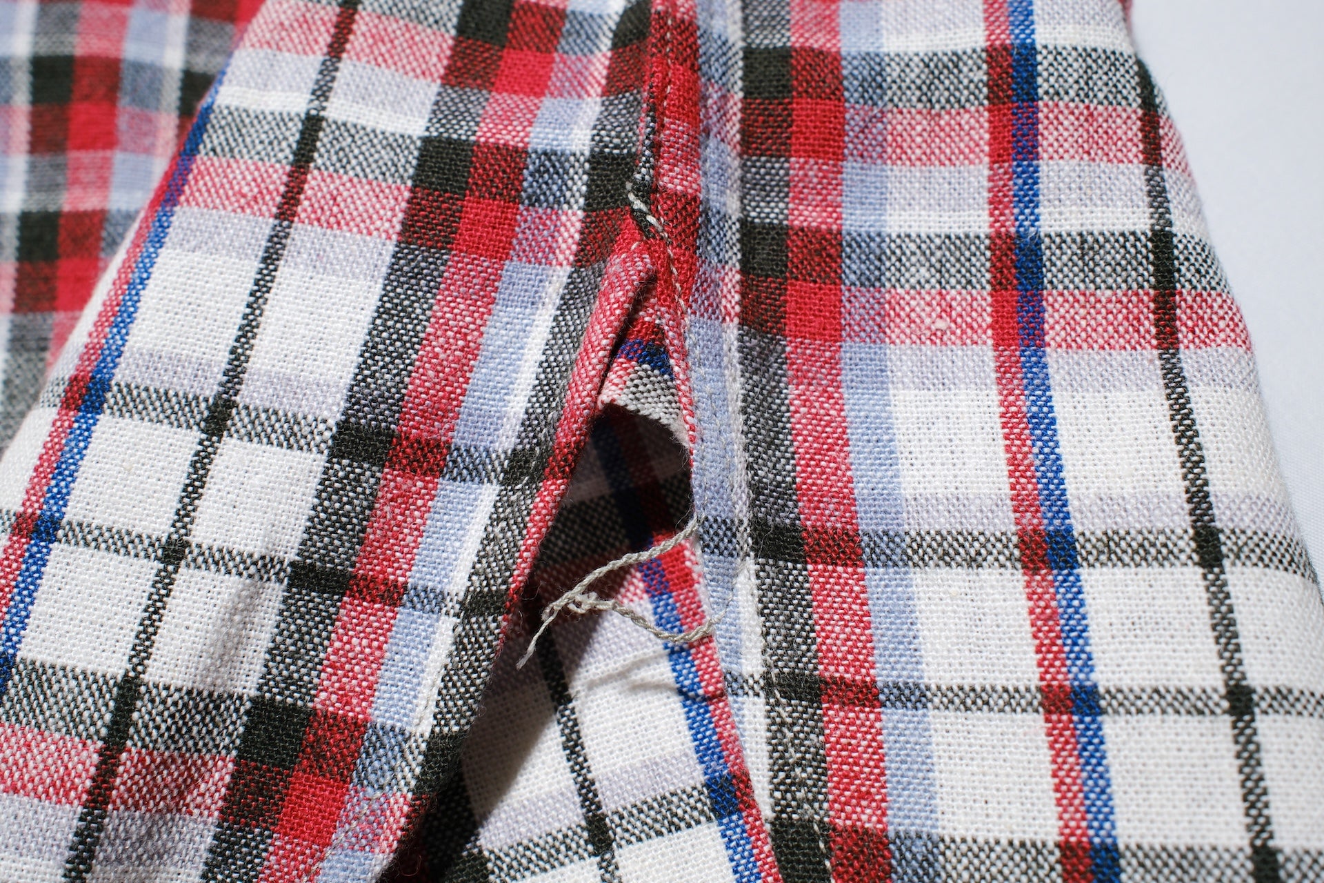 Warehouse 8oz Selvage Cotton/Linen Selvage Plaid L/S Work Shirt (Pinky Red)