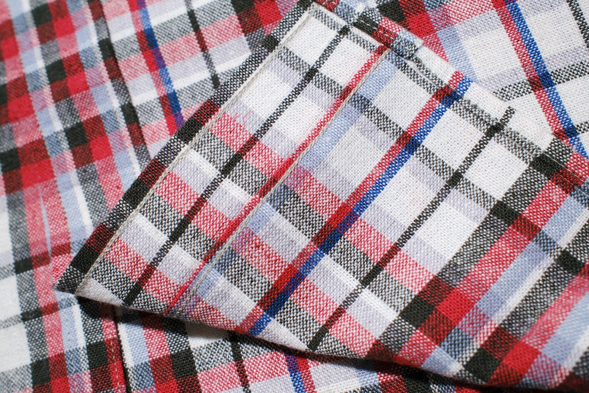 Warehouse 8oz Selvage Cotton/Linen Selvage Plaid L/S Work Shirt (Pinky Red)