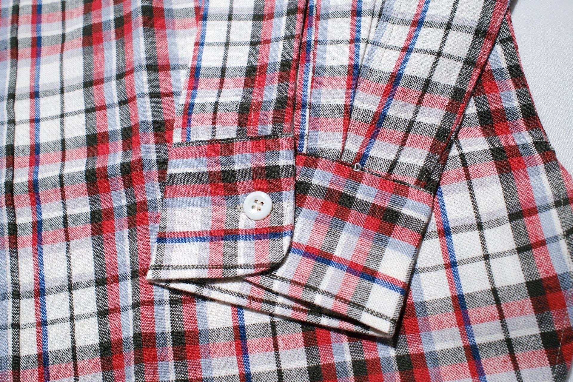 Warehouse 8oz Selvage Cotton/Linen Selvage Plaid L/S Work Shirt (Pinky Red)