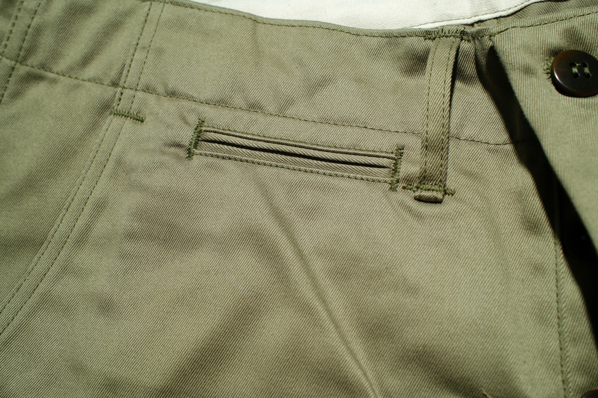 Warehouse Co. 12oz Selvage Weapon Twill West Point Chinos (Vintage Olive)