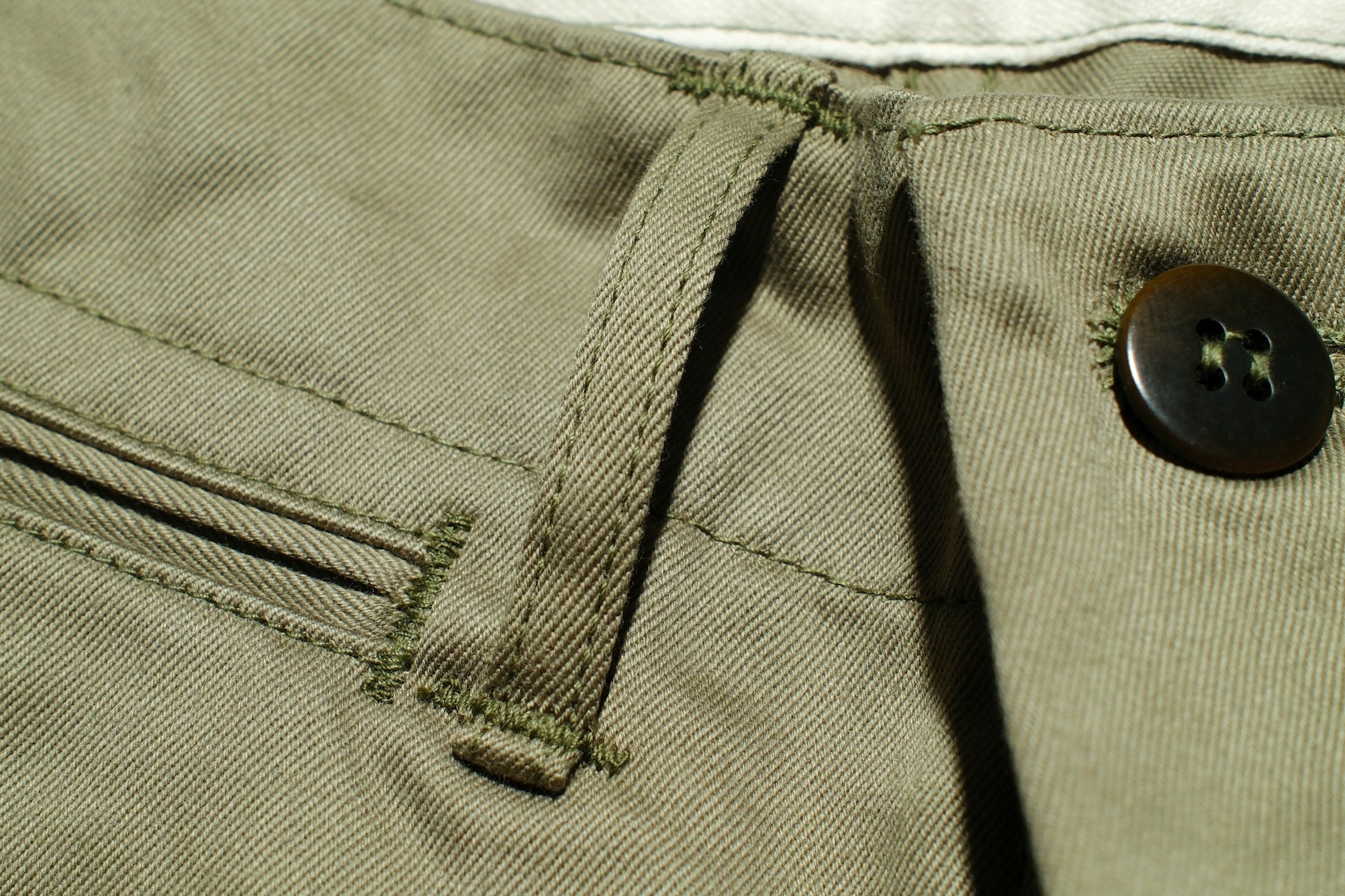 Warehouse Co. 12oz Selvage Weapon Twill West Point Chinos (Vintage Olive)