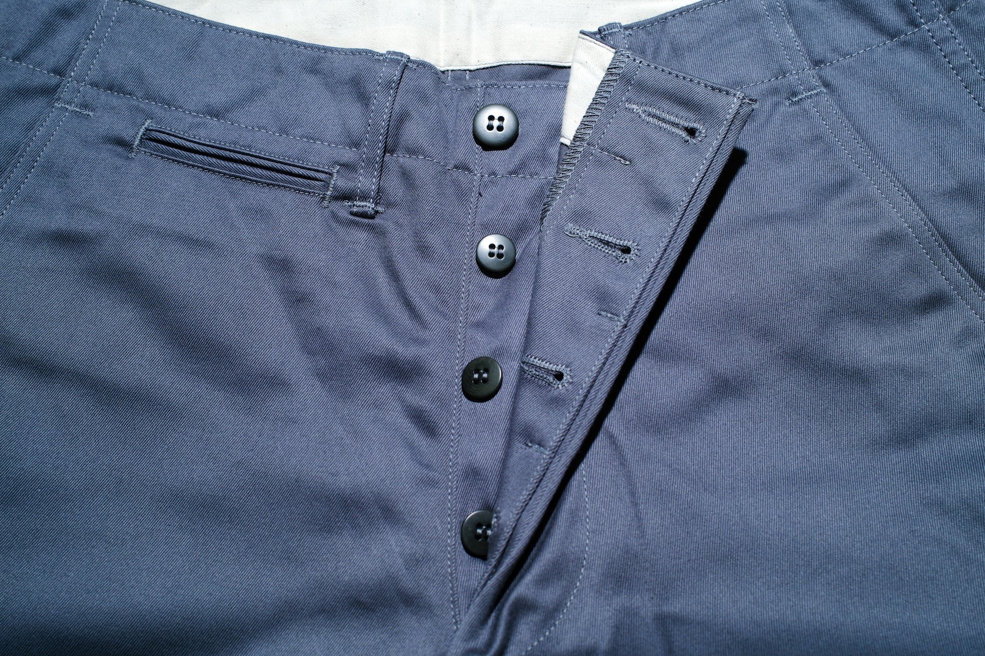 Warehouse Co. 12oz Selvage Weapon Twill West Point Chinos (Blueish Grey)