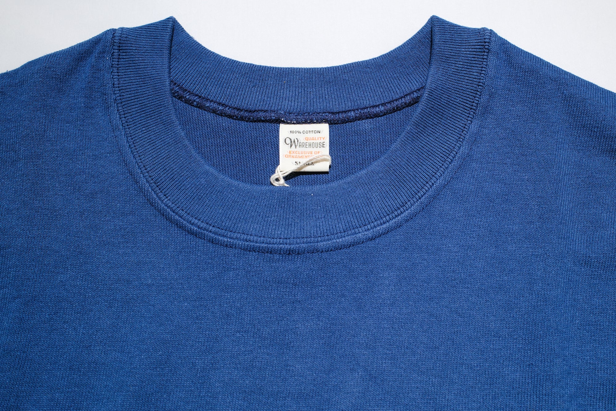Warehouse Co. 10oz Cotton Knit L/S Plain Sweater (Blue)