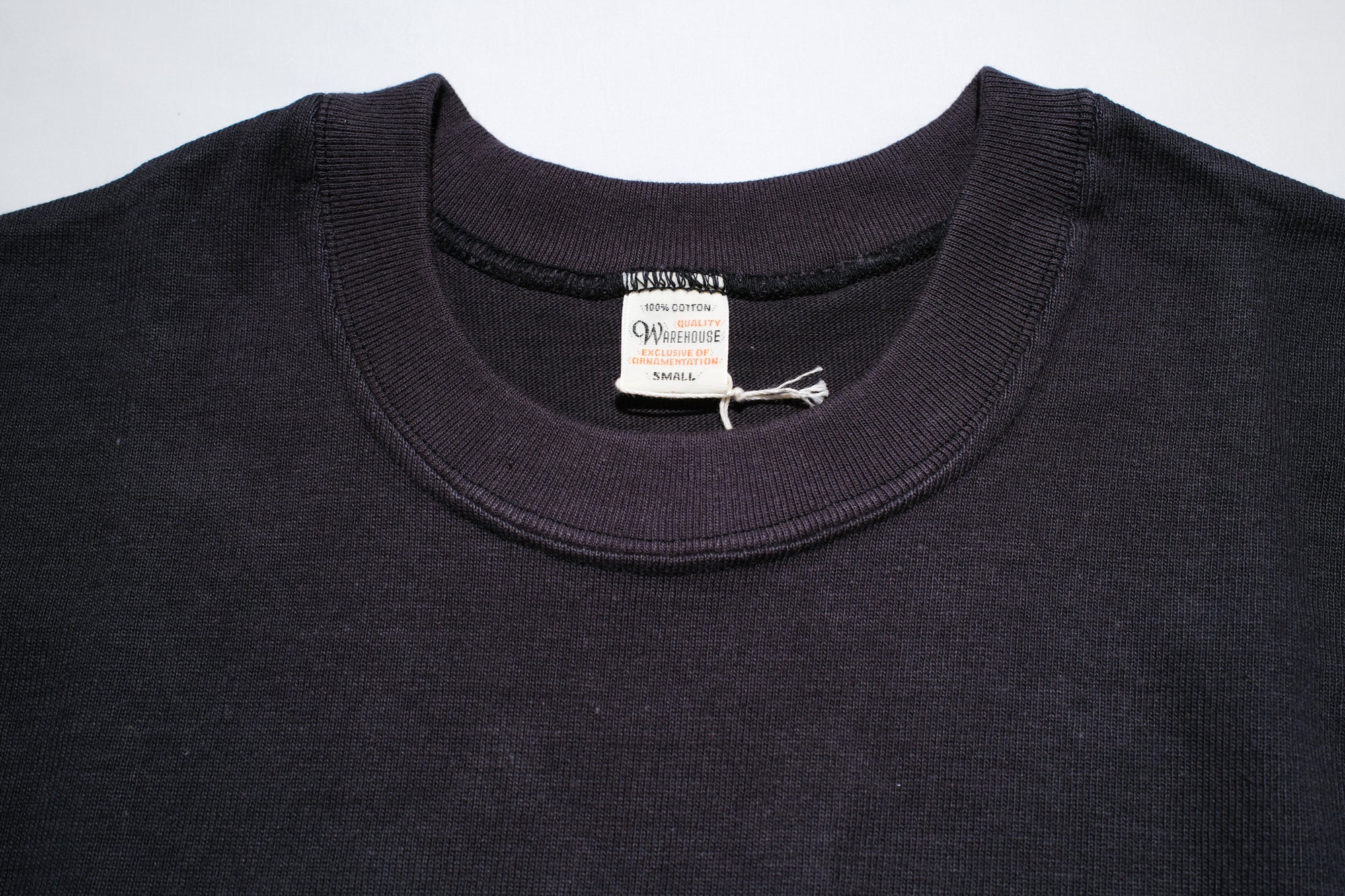 Warehouse Co. 10oz Cotton Knit L/S Plain Sweater (Black)