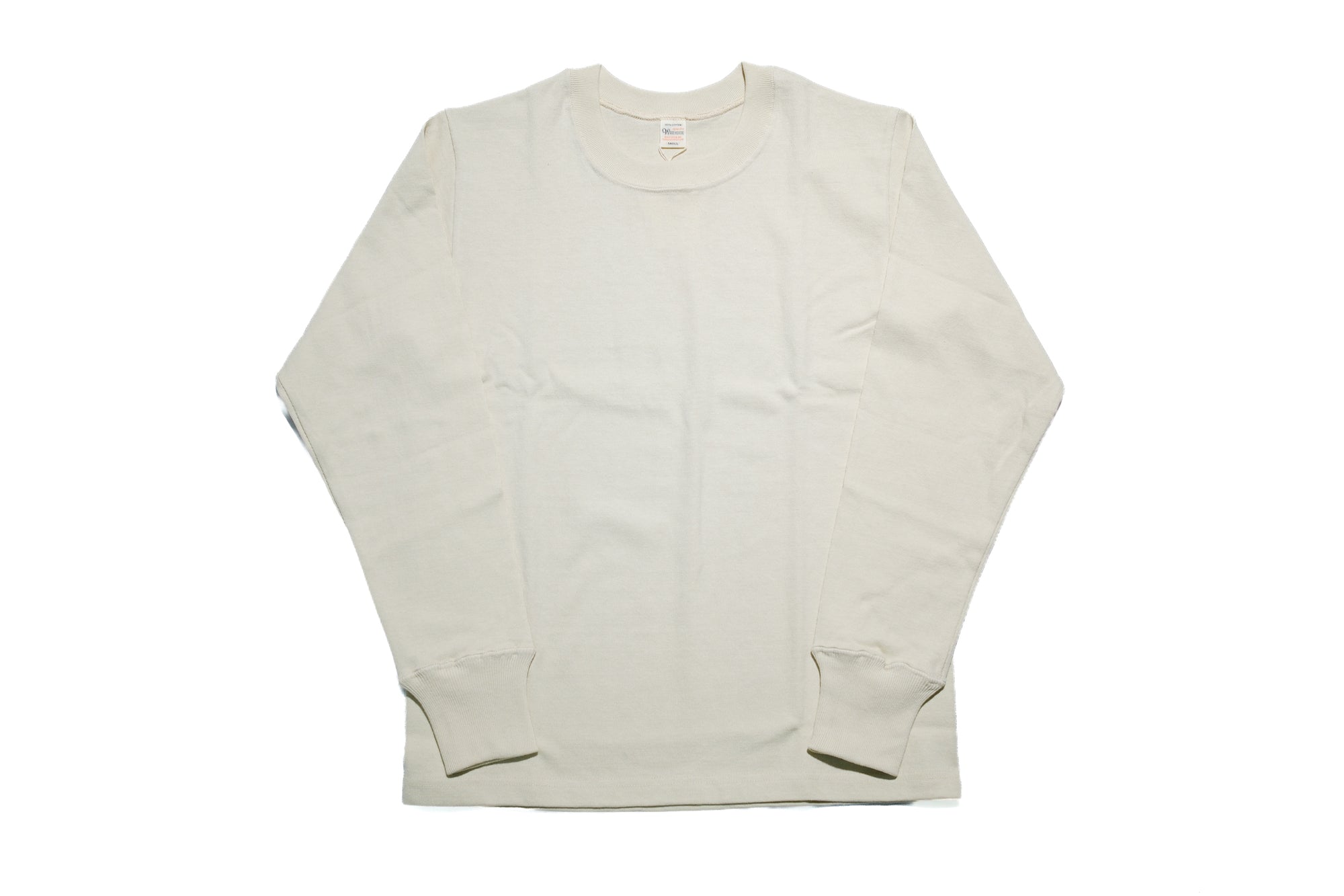 Warehouse Co. 10oz Cotton Knit L/S Plain Sweater (Cream)