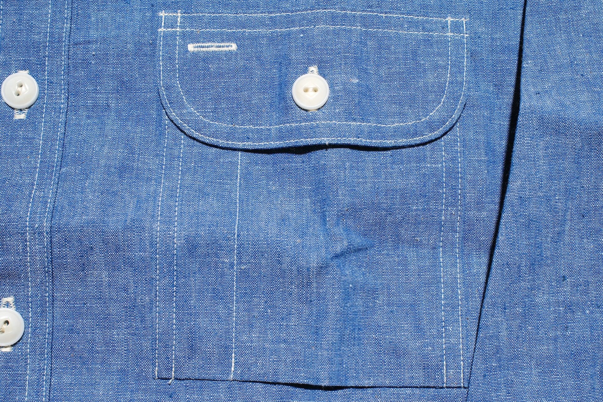 Warehouse Co. 6oz Selvage Chambray "BIG YANK" Work-shirt (Indigo)