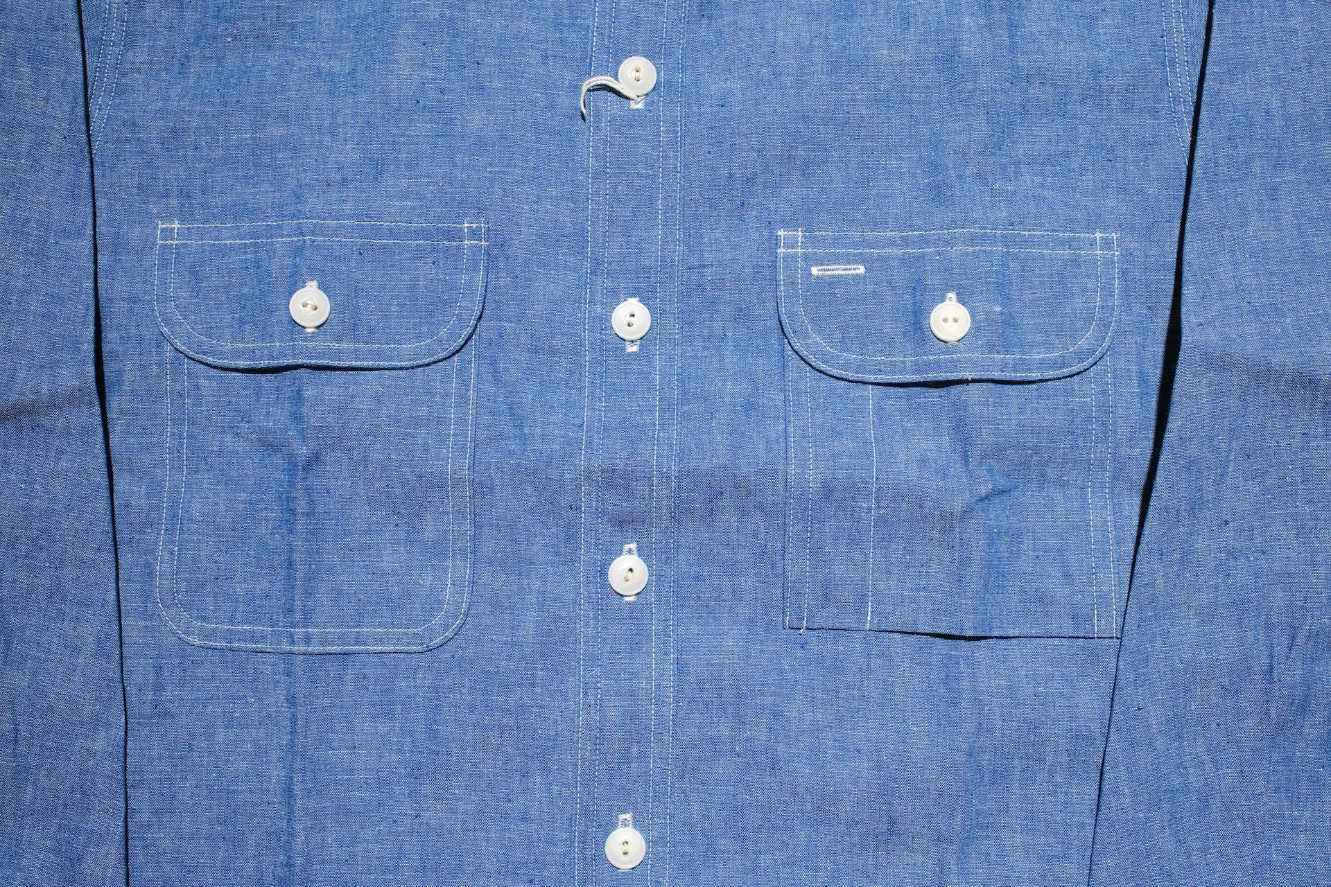 Warehouse Co. 6oz Selvage Chambray "BIG YANK" Work-shirt (Indigo)