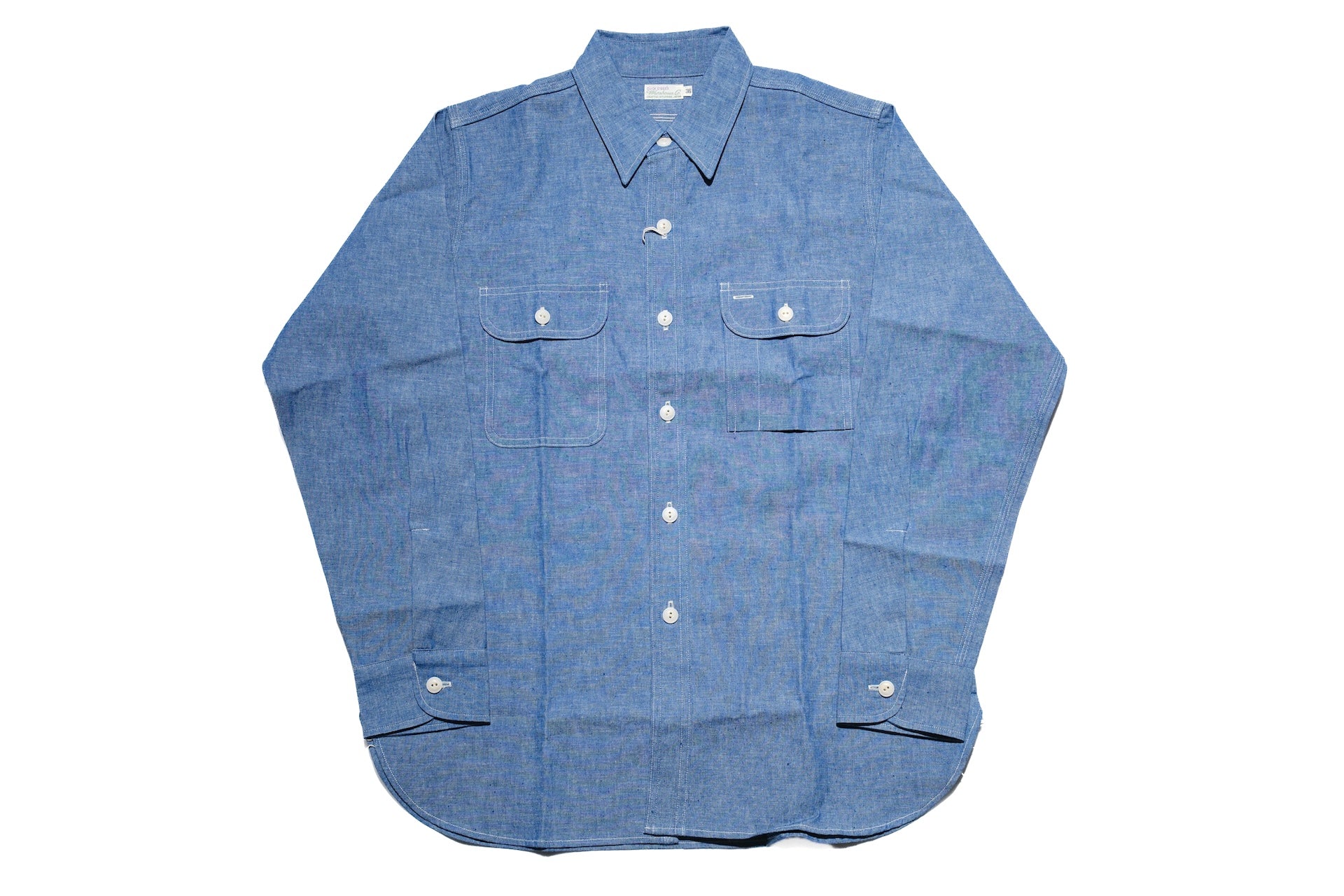 Warehouse Co. 6oz Selvage Chambray "BIG YANK" Work-shirt (Indigo)