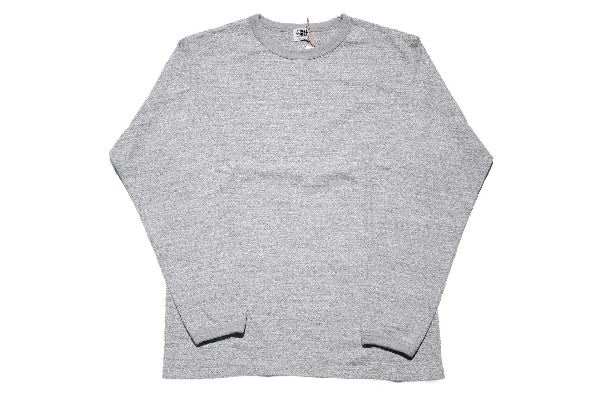 Dubble Works Heavyweight “STAND WHEELER” Loopwheeled L/S Tee (Heather Grey)