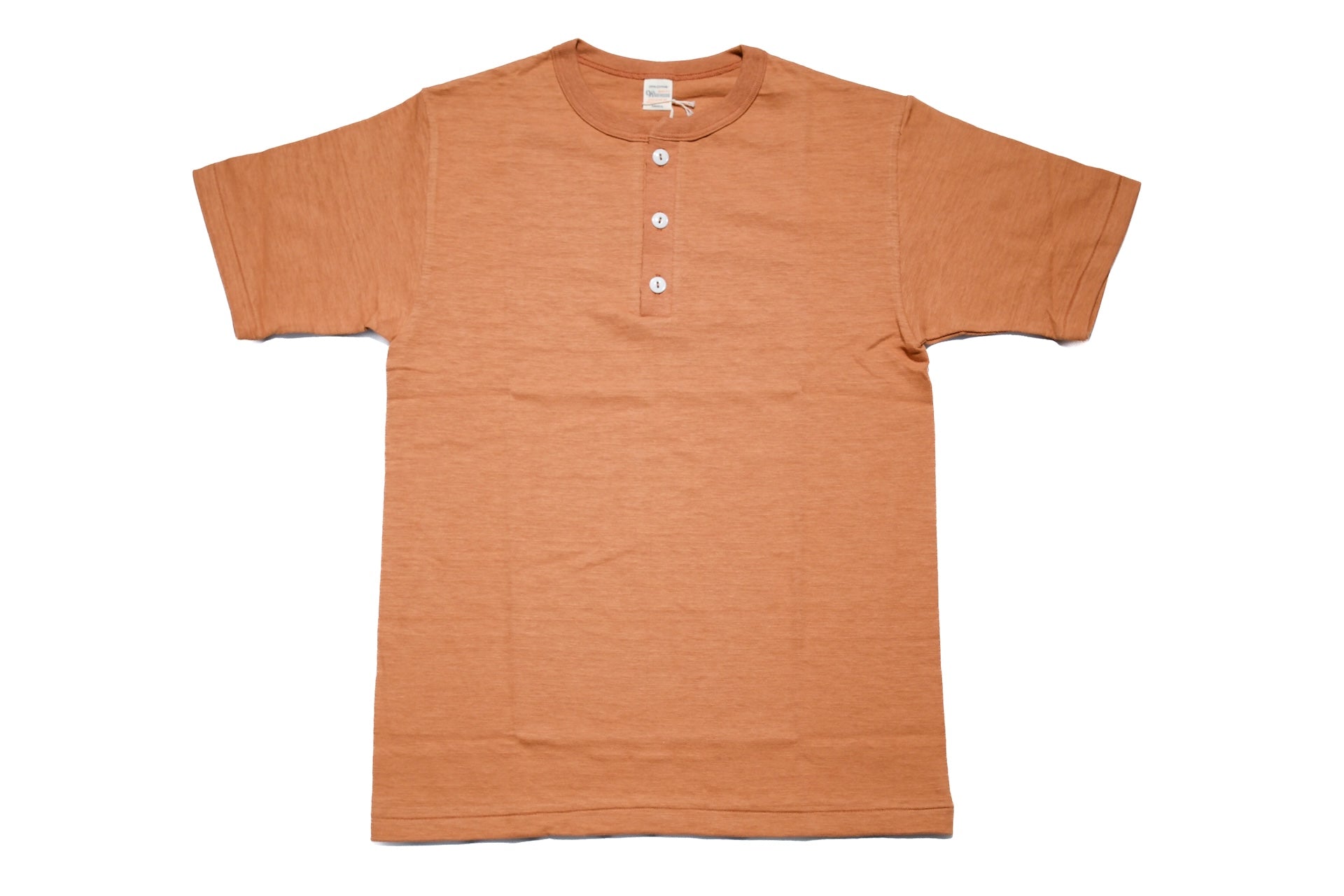 Warehouse 5.5oz "Bamboo Textured" Henley Tee (Dark Salmon)