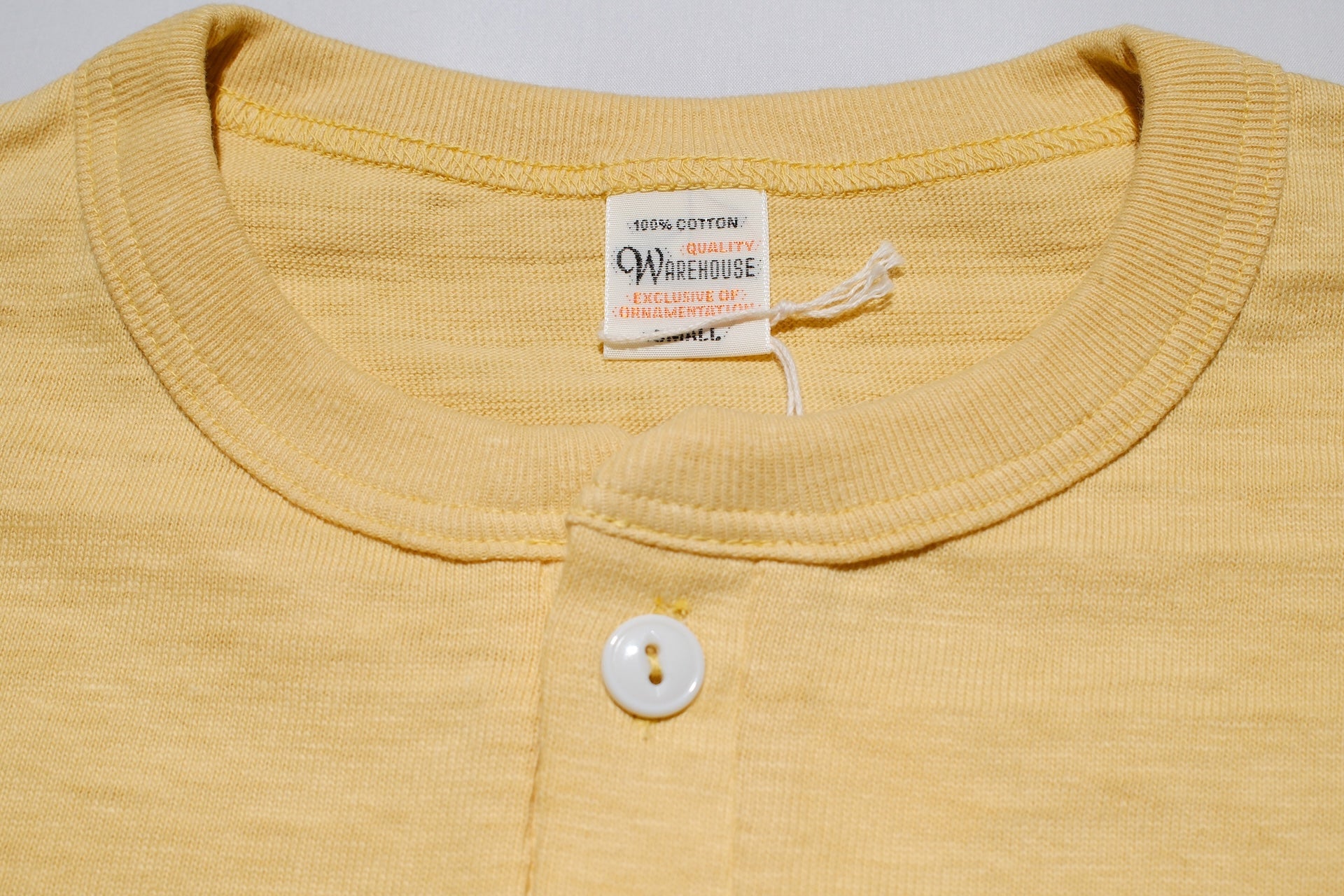 Warehouse 5.5oz "Bamboo Textured" Henley Tee (Straw)