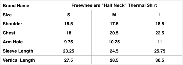 Freewheelers "Half Neck" Thermal Shirt (Ivory)