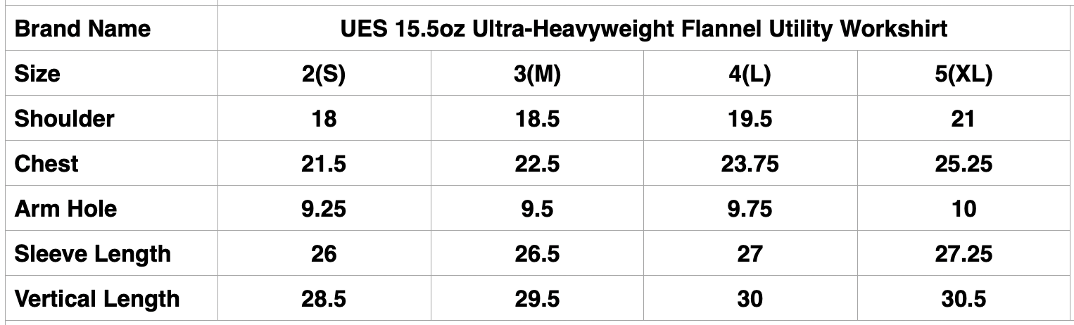 UES 15.5oz Ultra-Heavyweight Flannel Utility Workshirt (Earthen Brown)