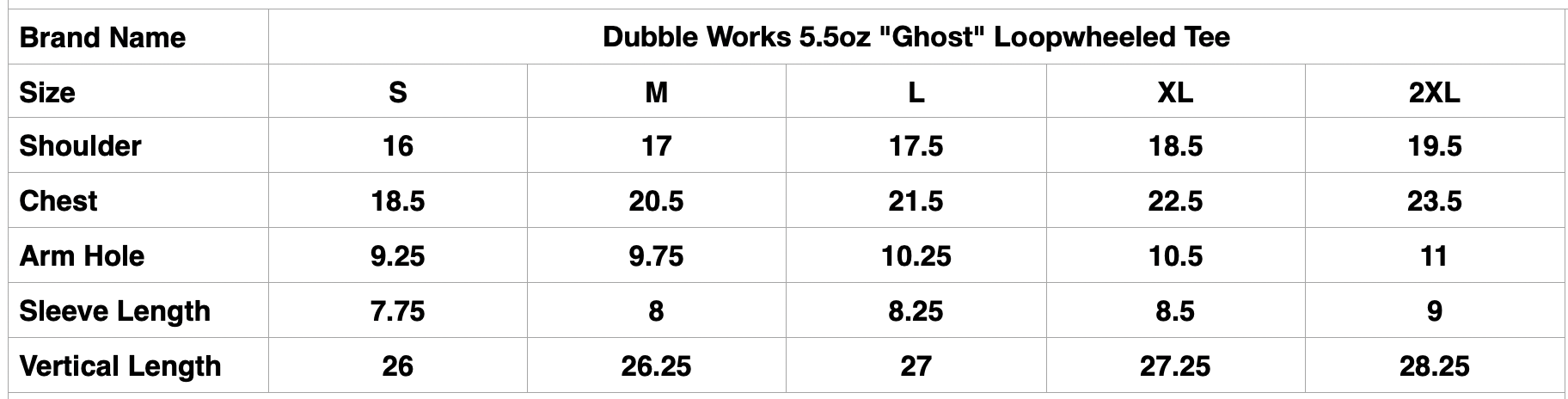 Dubble Works 5.5oz "Ghost" Loopwheeled Tee (Sumikuro)