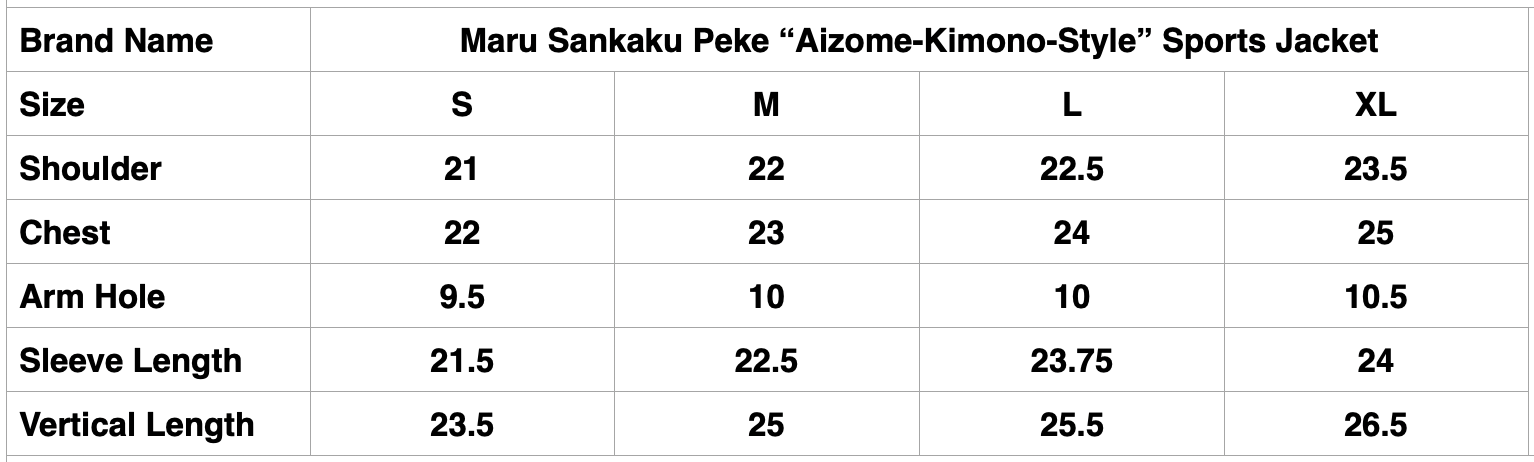 Maru Sankaku Peke “Aizome-Kimono-Style” Sports Jacket