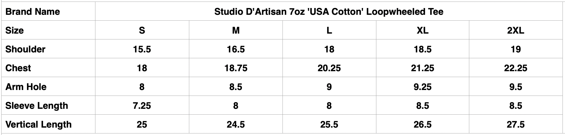 Studio D'Artisan 7oz 'USA Cotton' Loopwheeled Tee (Yellow)