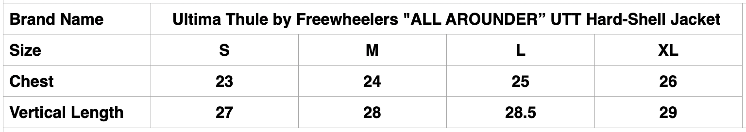 Ultima Thule by Freewheelers "ALL AROUNDER” UTT Hard-Shell Jacket (Black)