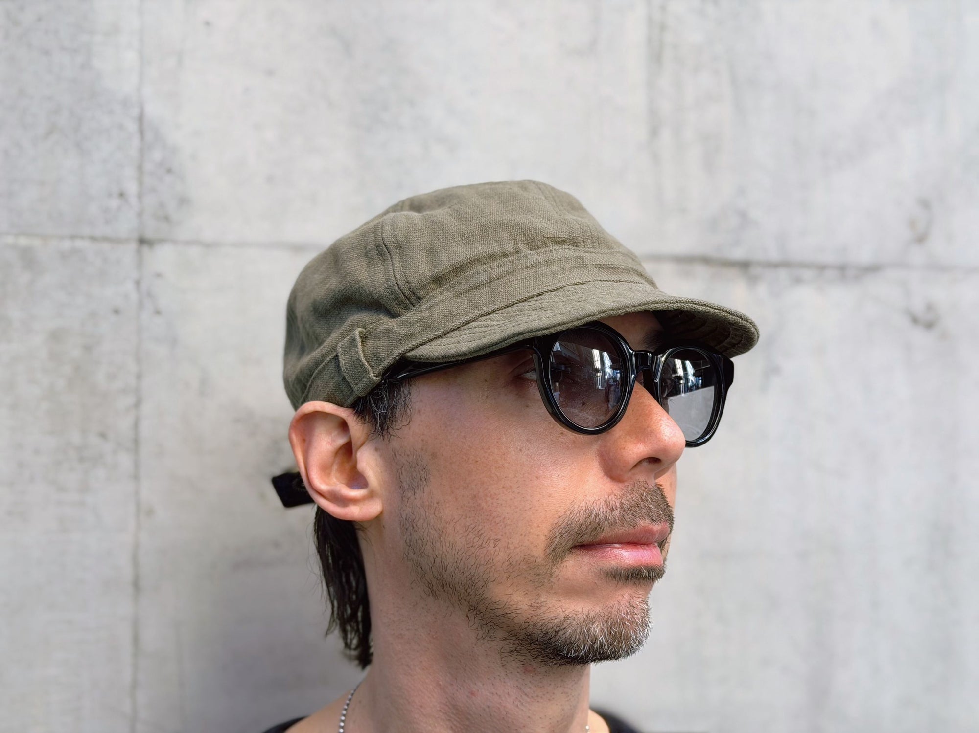 Samurai 15oz Selvage Back Satin Work Cap (Olive)