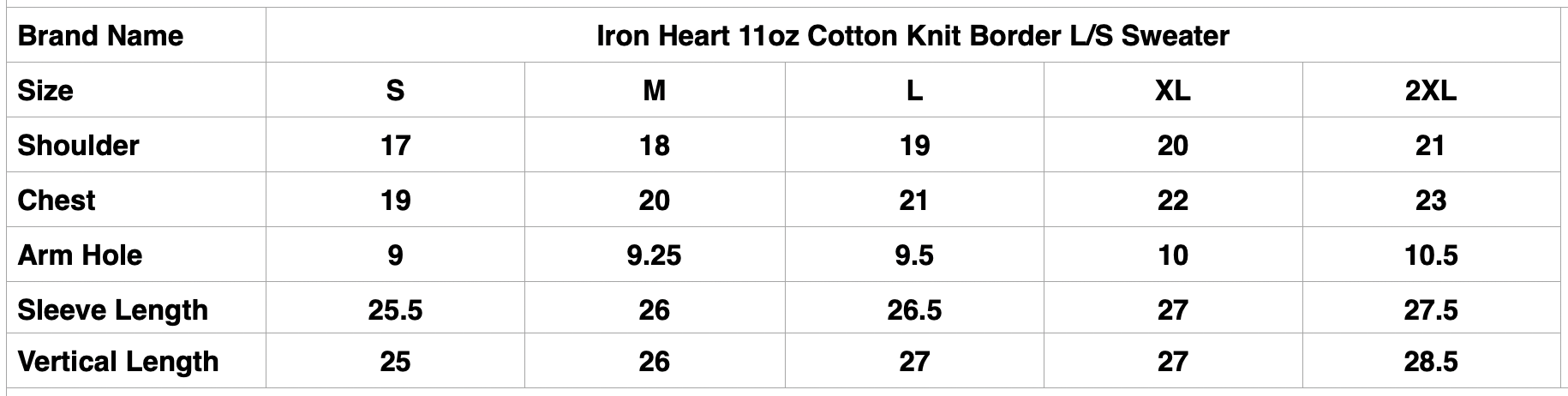 Iron Heart 11oz Cotton Knit Border L/S Sweater (Grey X White)