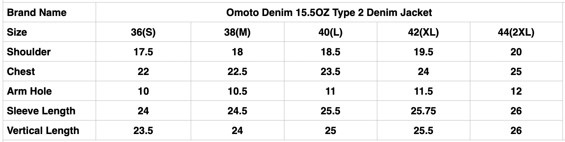 Omoto Denim 15.5OZ Type 2 Denim Jacket