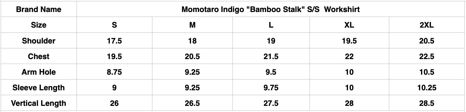 Momotaro Indigo "Bamboo Stalk" S/S  Workshirt
