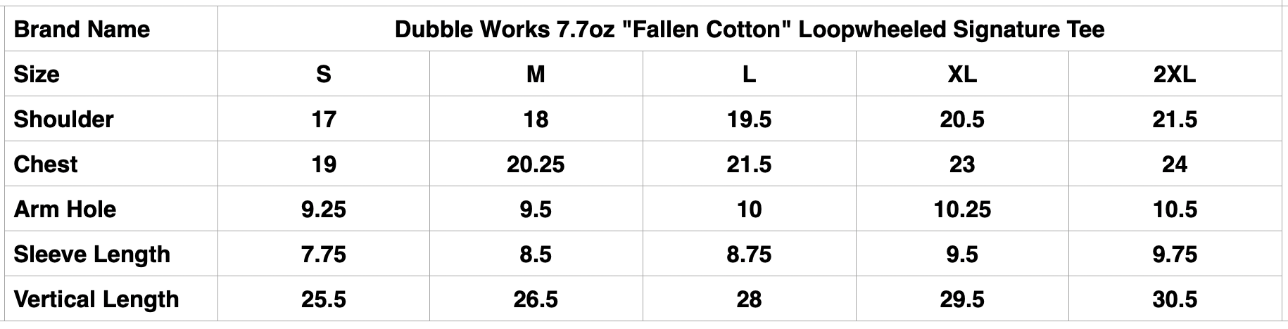 Dubble Works 7.7oz "Fallen Cotton" Loopwheeled Signature Tee (Emerald)