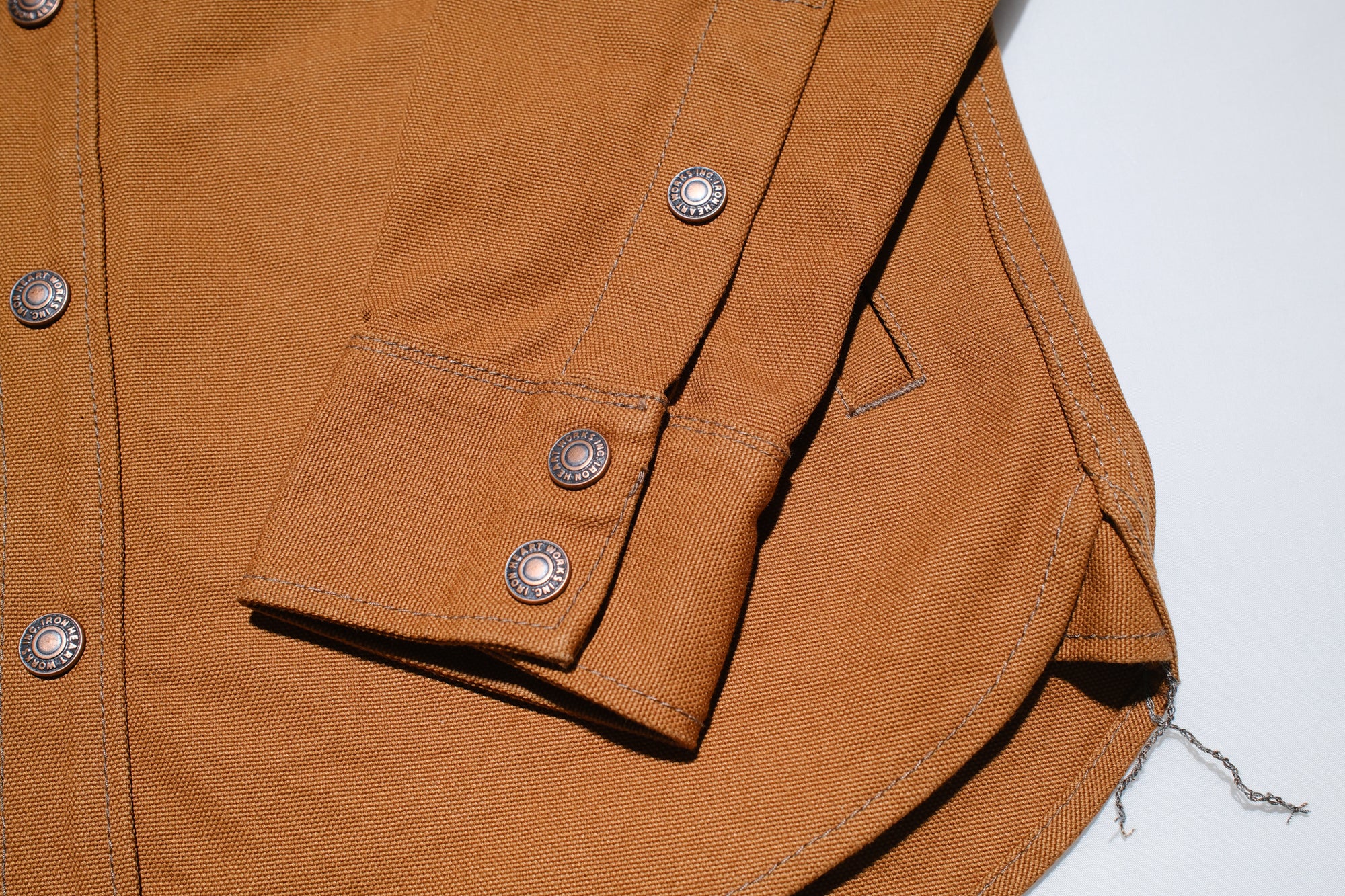 Iron Heart 17oz Duck Canvas CPO Jacketed Shirt (Brown)