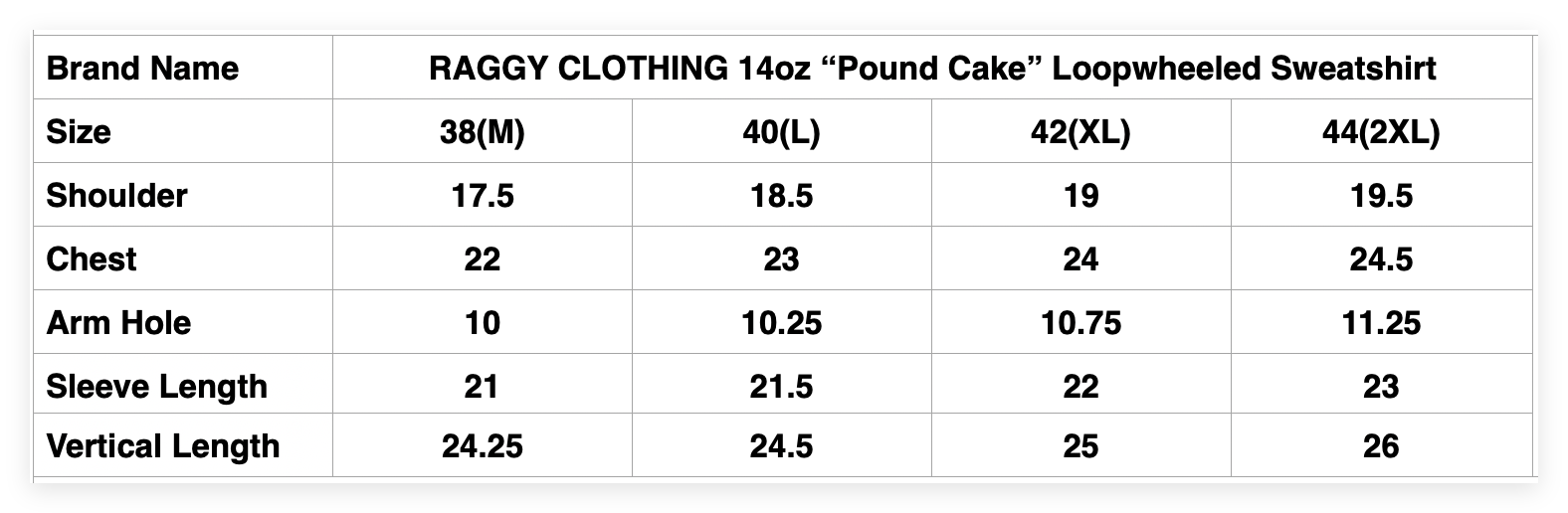 RAGGY CLOTHING 14oz "Pound Cake" Loopwheeled Sweatshirt (Mottled Grey)