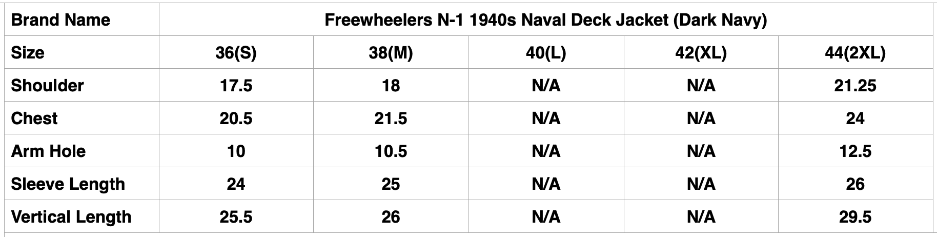 Freewheelers N-1 1940s Naval Deck Jacket (Dark Navy)