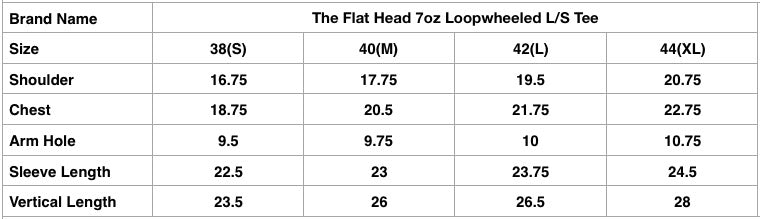 The Flat Head 7oz Loopwheeled L/S Tee (Black)
