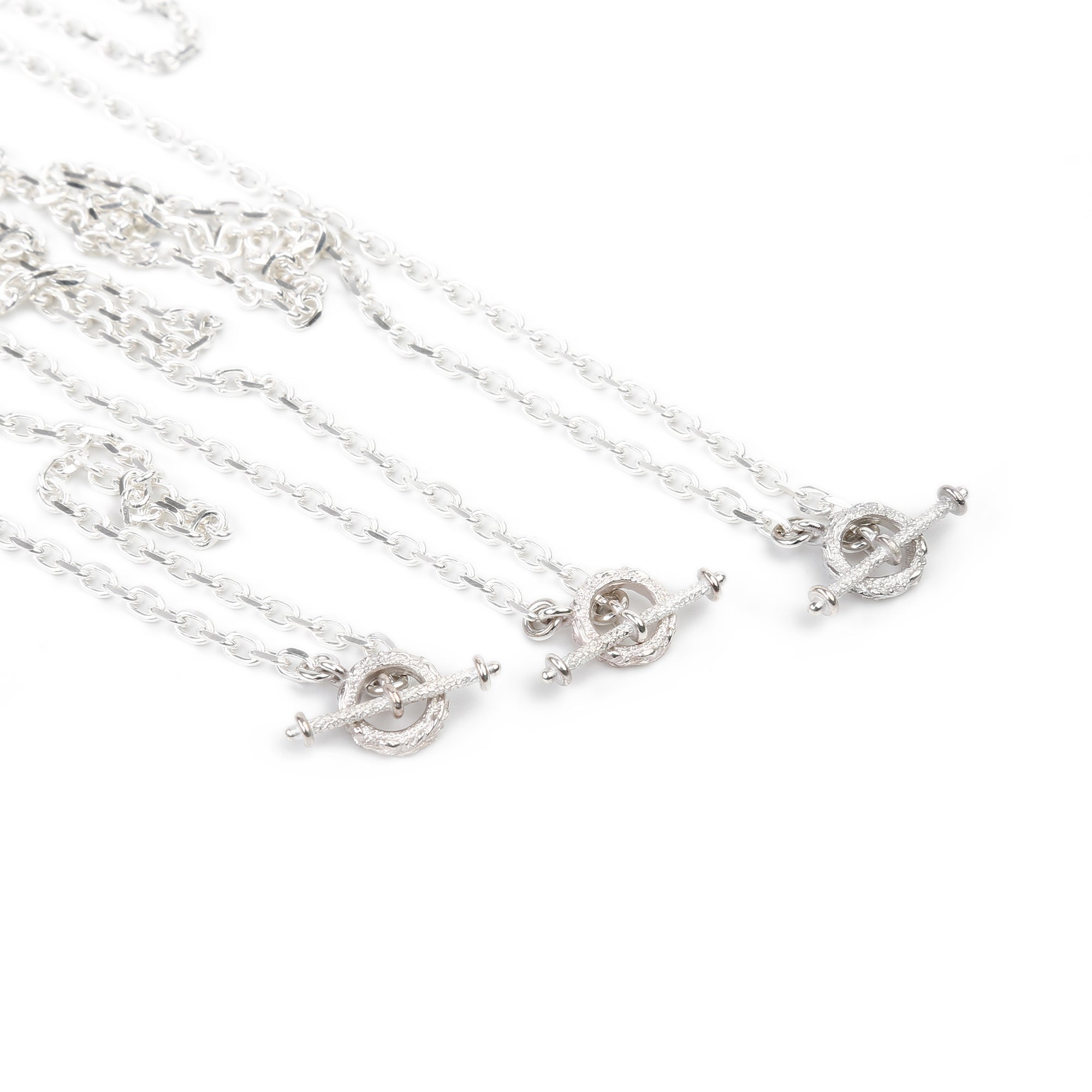 Legend Small Silver Necklace With "Flora" T-Bar