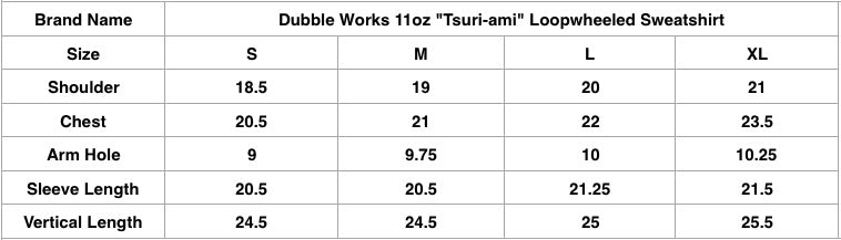 Dubble Works 11oz "Tsuri-ami" Loopwheeled Sweatshirt (Heather Grey)