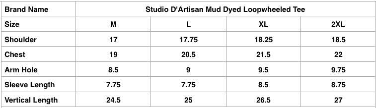 Studio D'Artisan "Sun" Mud Dyed Loopwheeled Tee