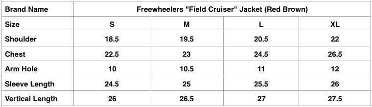 Freewheelers "Field Cruiser" Jacket (Red Brown)