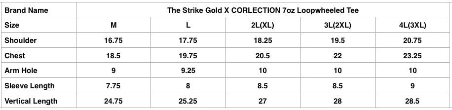 The Strike Gold X CORLECTION 7oz Loopwheeled Tee (Burgundy)