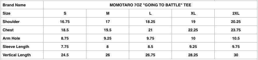 Momotaro 7oz "Going To Battle" Tee (Indigo)
