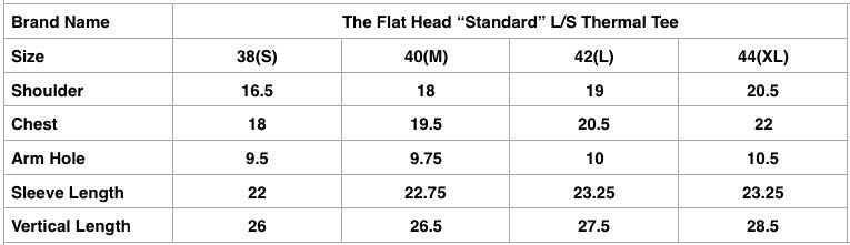 The Flat Head "Standard" L/S Thermal Shirt (Olive)