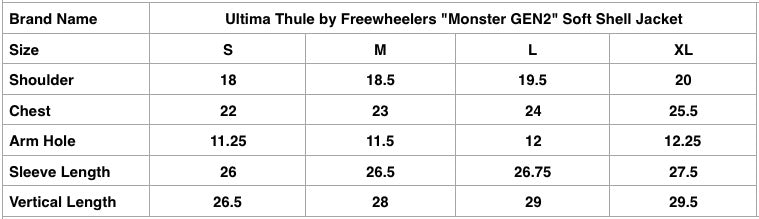 Ultima Thule by Freewheelers "Monster GEN2" Soft Shell Jacket (Black)
