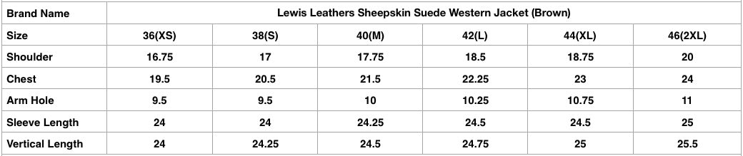 Lewis Leathers Sheepskin Suede Western Jacket (Brown)