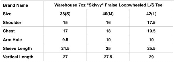 Warehouse 7oz "Skivvy" Fraise Loopwheeled L/S Tee (Yellow)