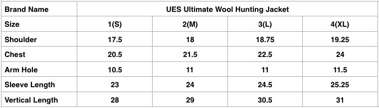 UES Ultimate Wool Hunting Jacket