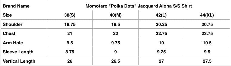 Momotaro "Polka Dots" Jacquard Aloha S/S Shirt